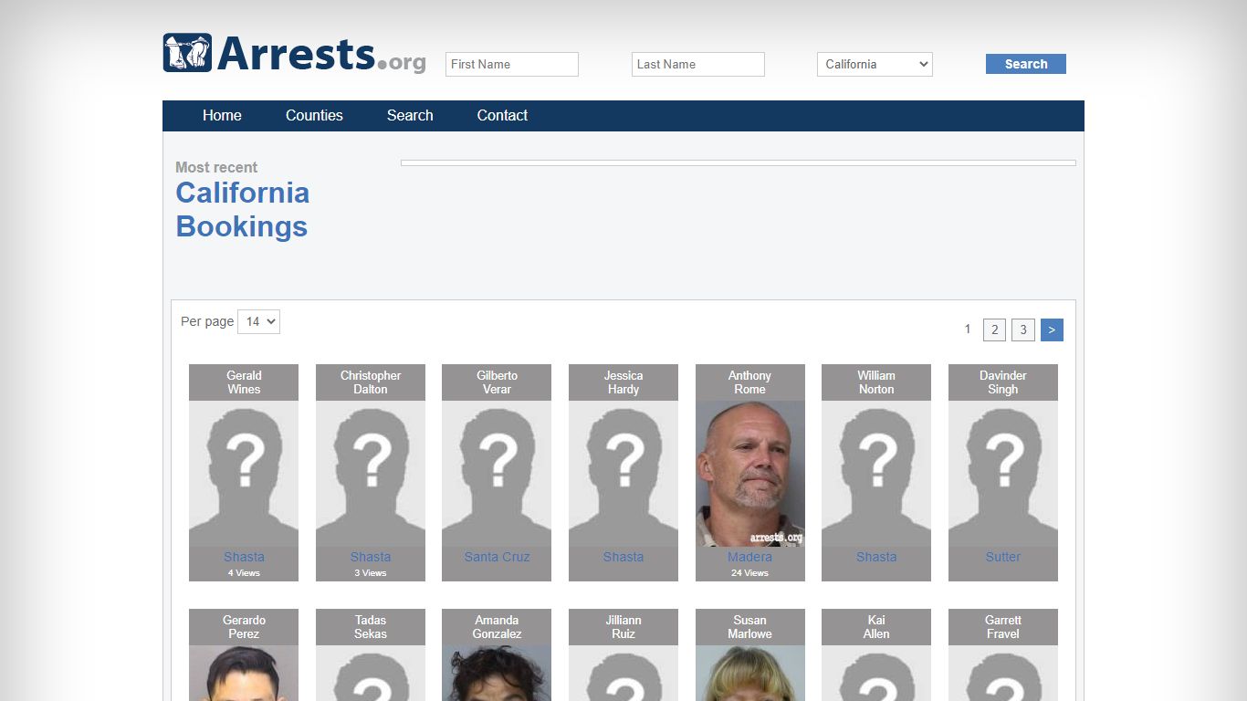 California Arrests and Inmate Search